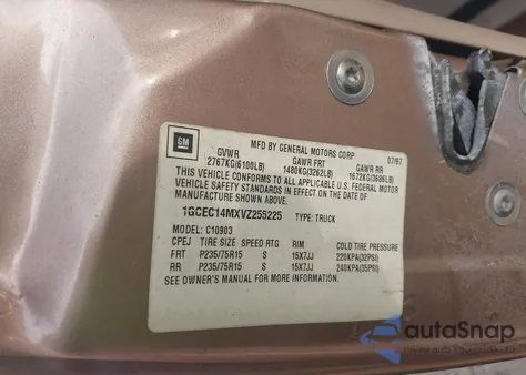 1997 Chevrolet C1500 Fleetside from USA, damaged, VIN 1GCEC14MXVZ255225